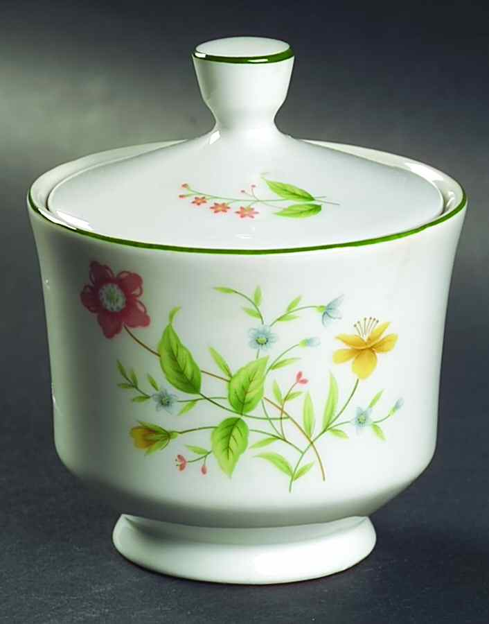 April Flowers Sugar Bowl & Lid by Castle Court-1