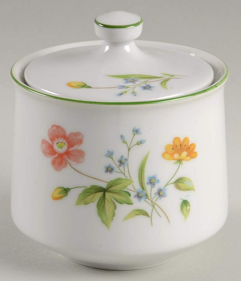 April Flowers Sugar Bowl & Lid by Castle Court-1