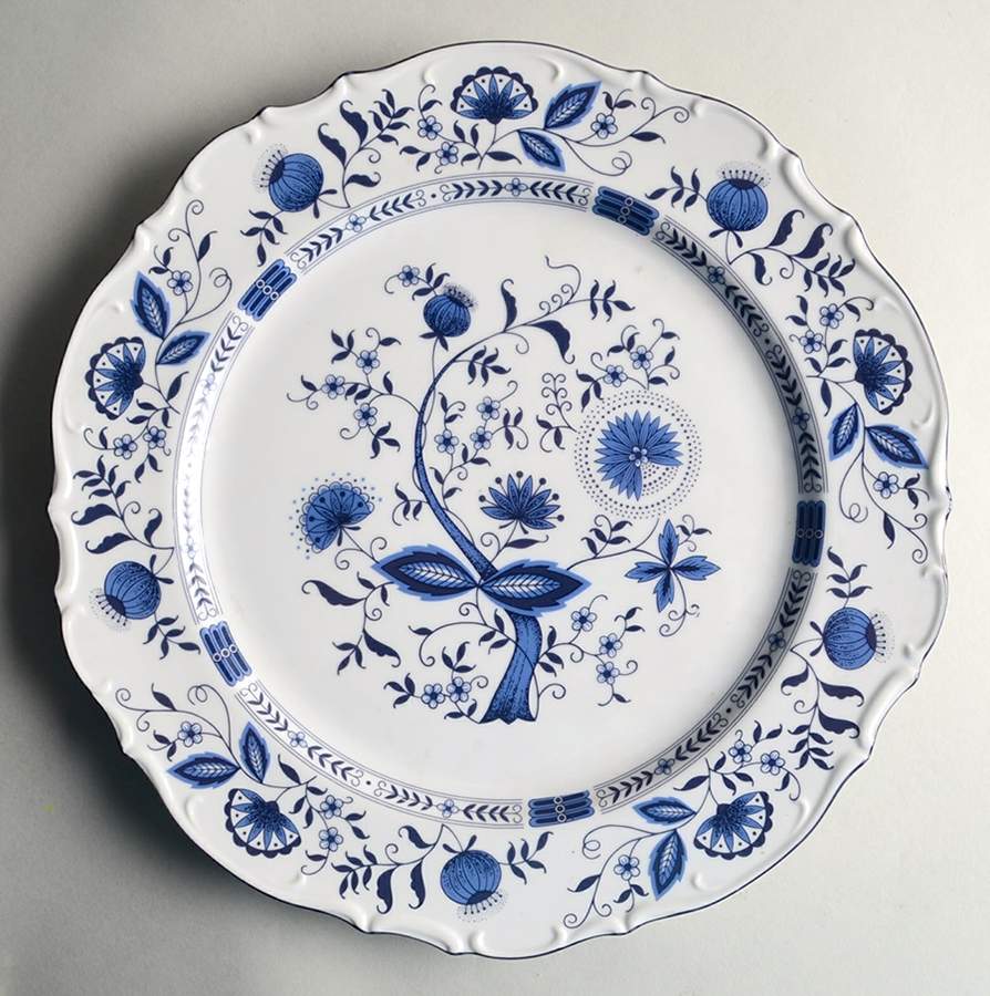 Blue Onion 12" Chop Plate (Round Platter) by Castle Court-1