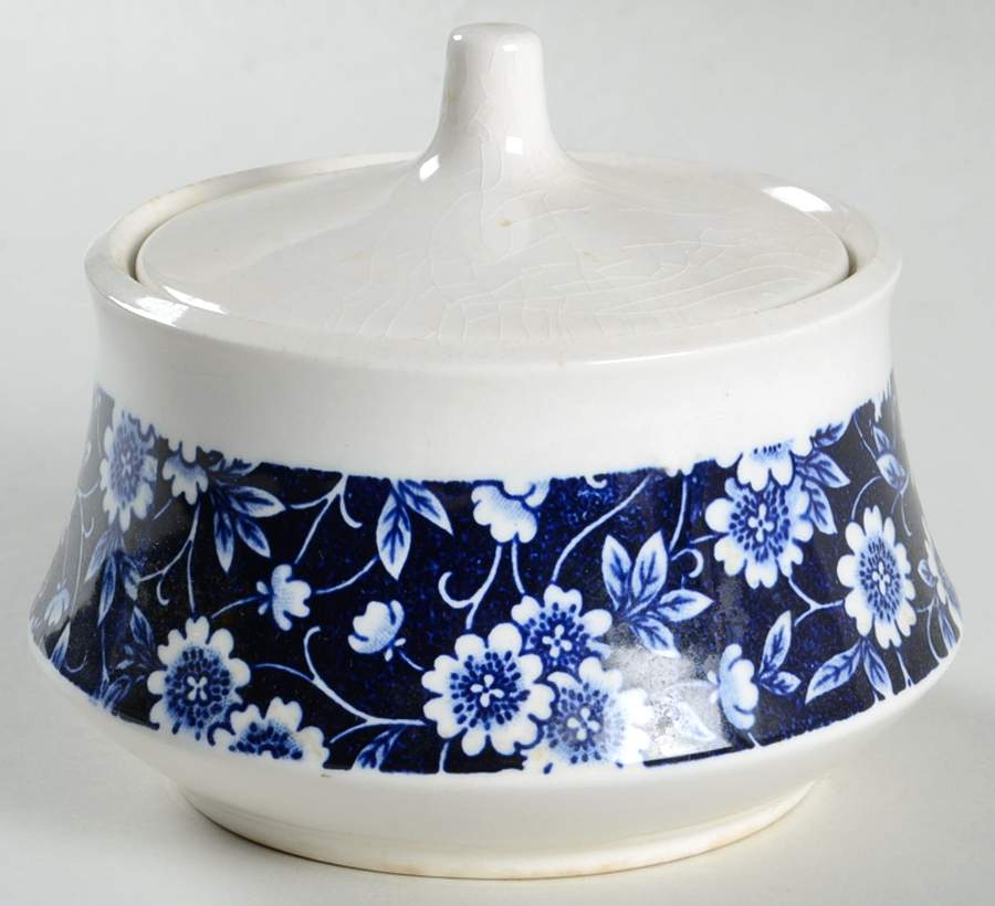 Calico Sugar Bowl & Lid by Castle Court-1