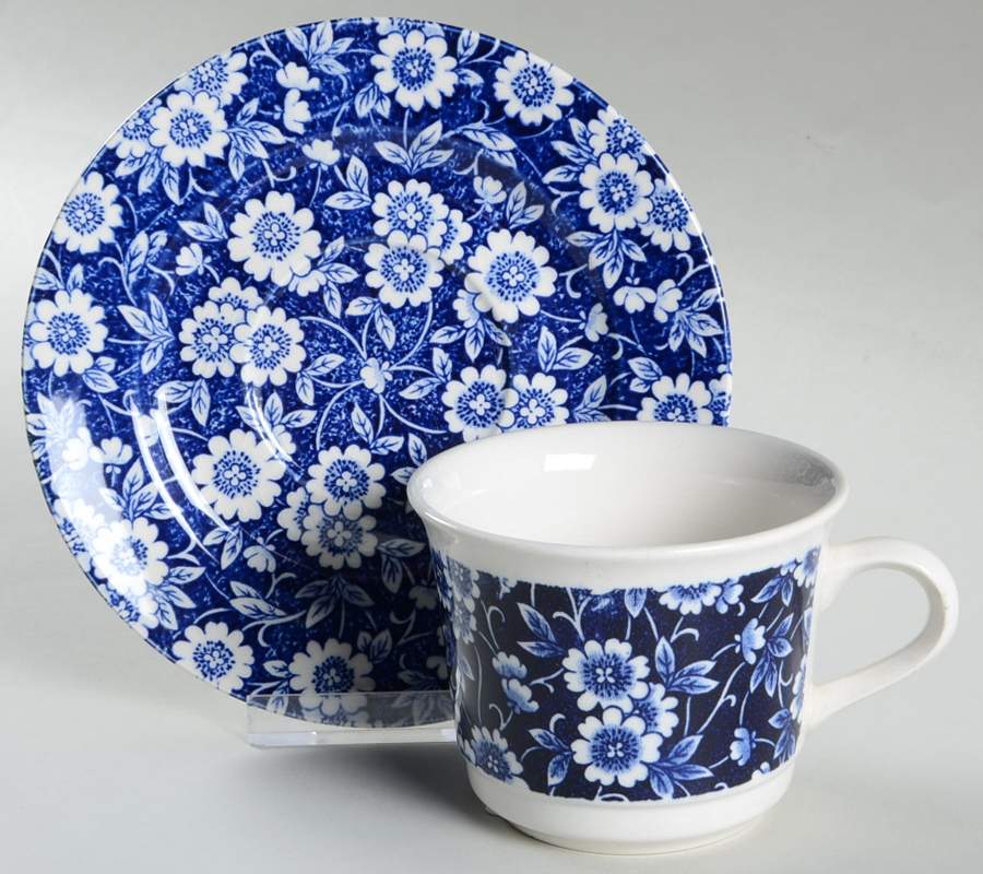 Calico Flat Cup & Saucer Set by Castle Court-1
