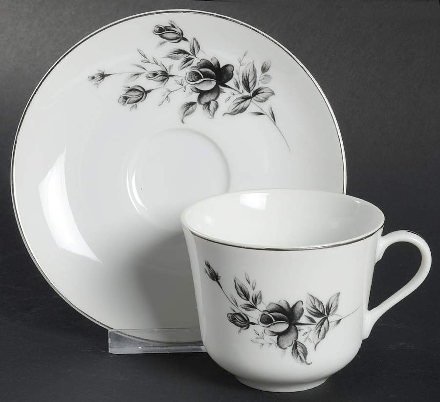 Concerto Rose Flat Cup & Saucer Set by Castle Court-1