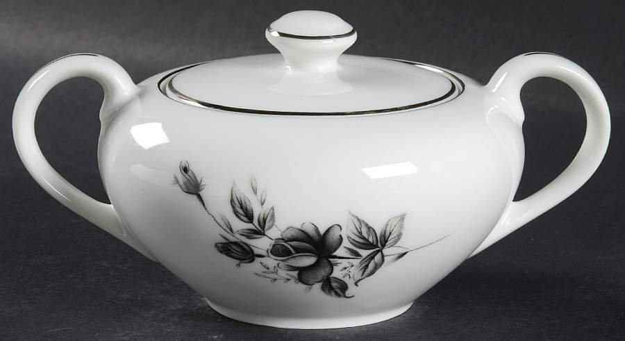 Concerto Rose Sugar Bowl & Lid by Castle Court-1
