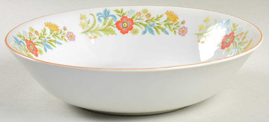 Flower Garden 9" Round Vegetable Bowl by Castle Court-1