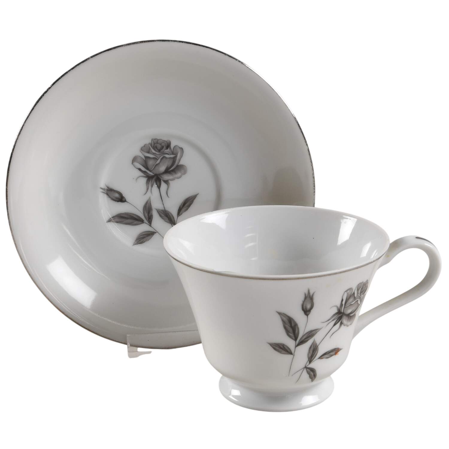 Riviera Rose Footed Cup & Saucer Set by Castle Court-1