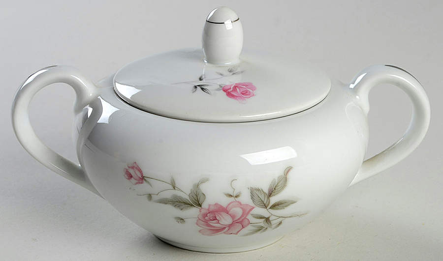 Rose Bouquet Sugar Bowl & Lid by Castle Court-1