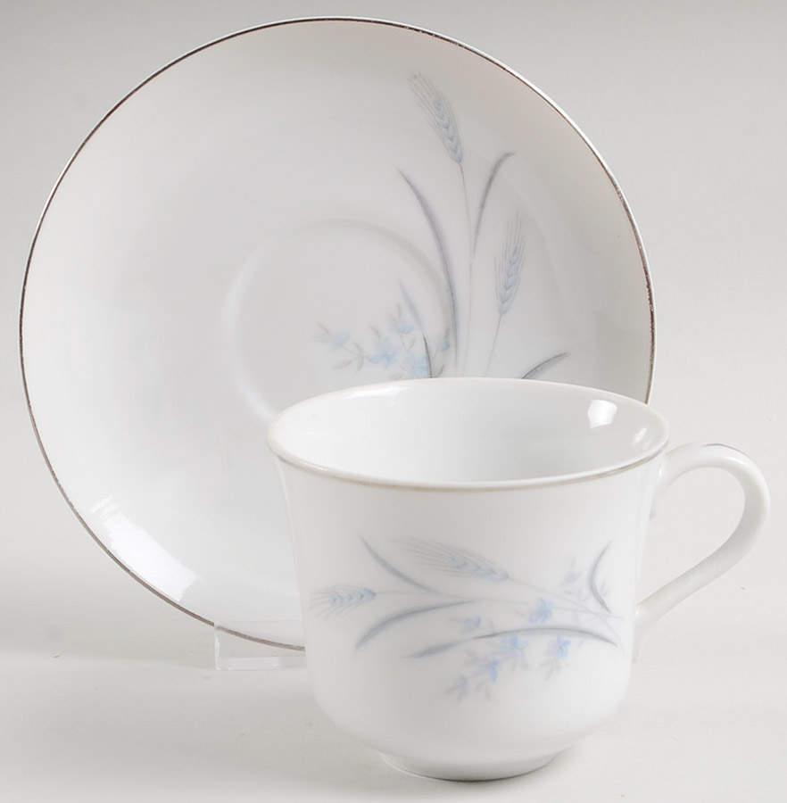 Wheat Harvest Flat Cup & Saucer Set by Castle Court-1