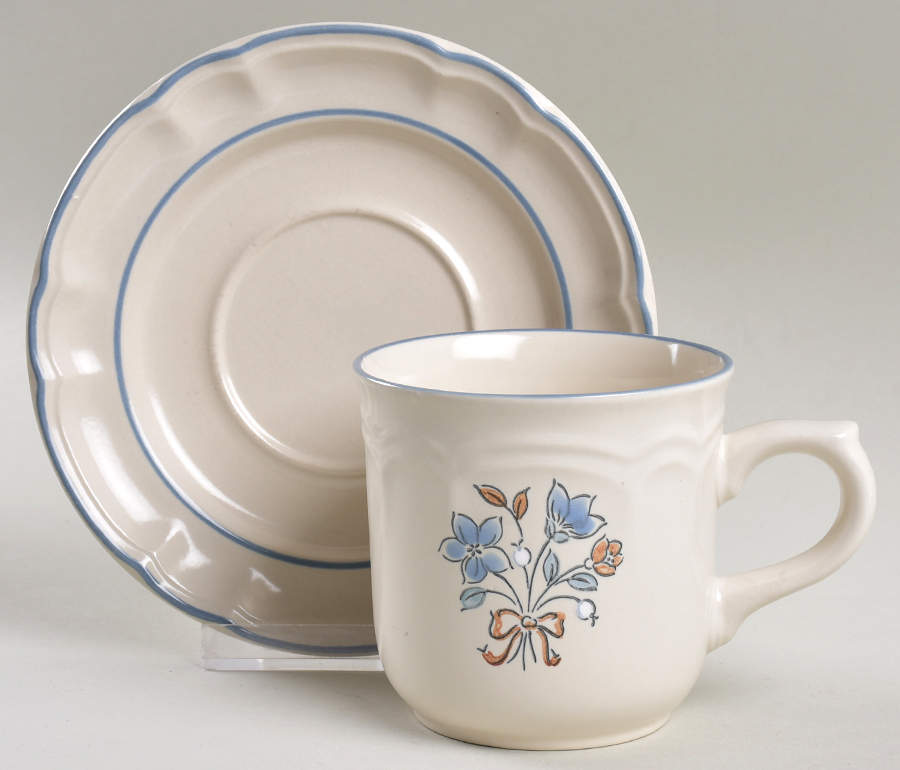 Bluet Flat Cup & Saucer Set by Cordella-1