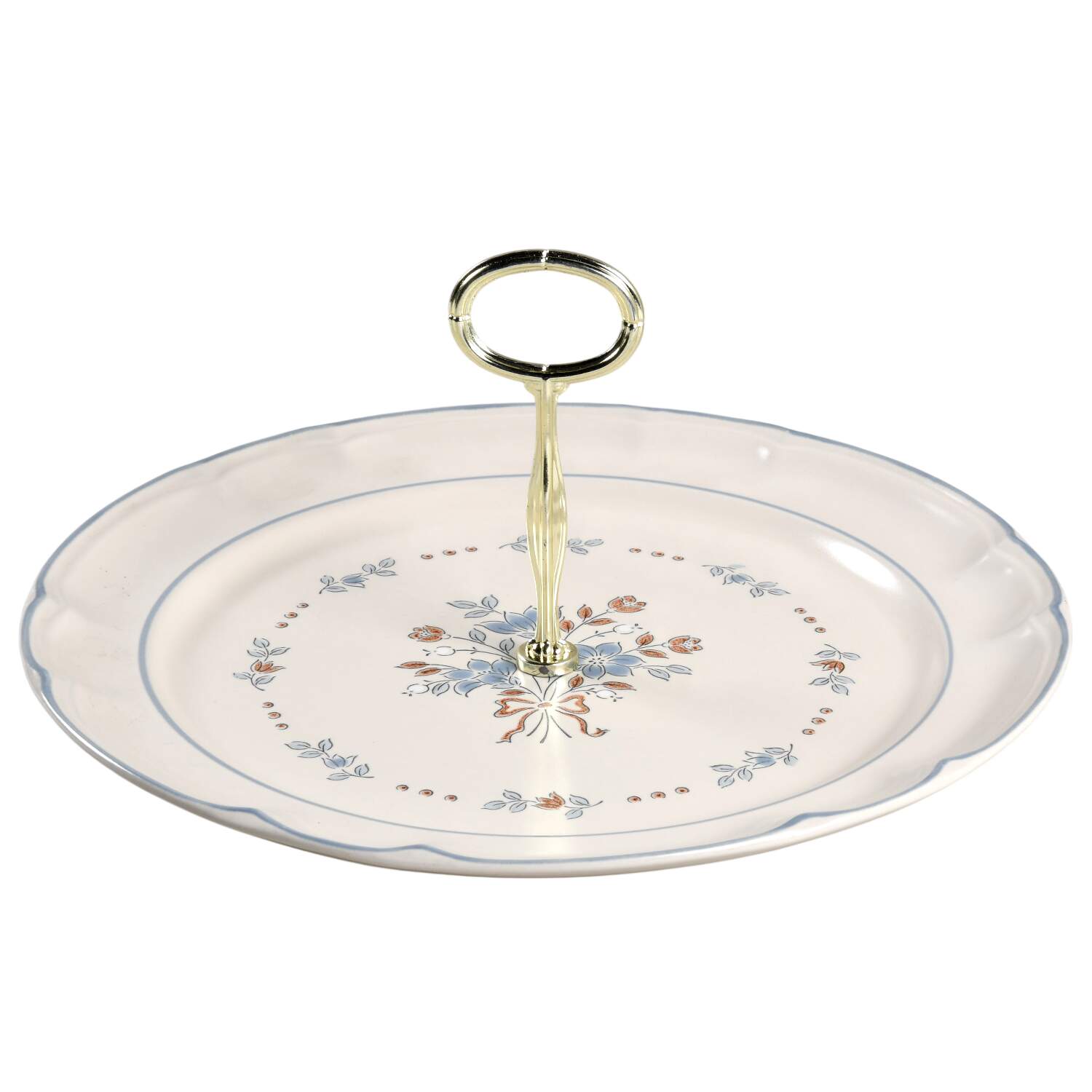 Bluet Round Serving Plate with Handle (CH) HC by Cordella-1