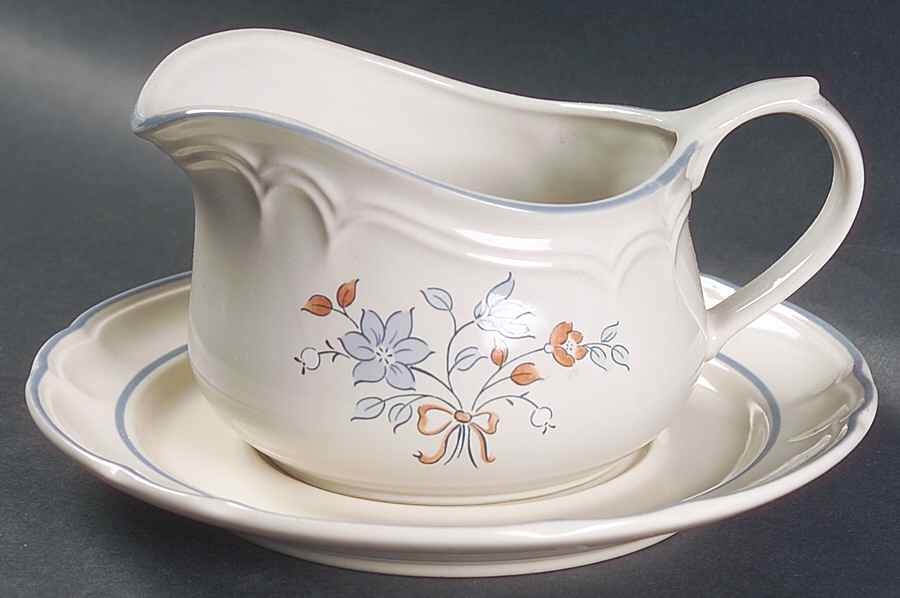 Bluet Round Gravy Boat & Underplate by Cordella-1