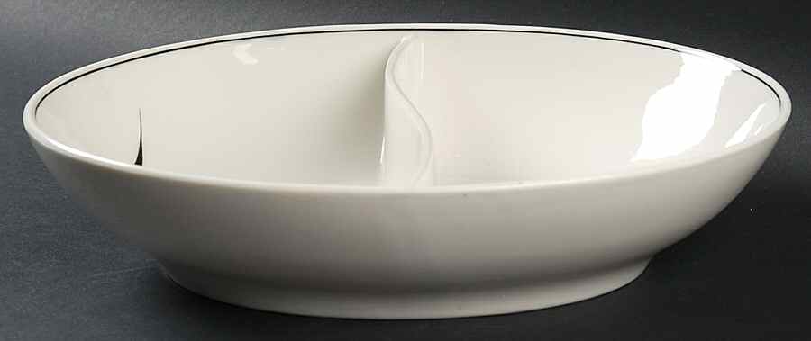Fantasy 10" Oval Divided Vegetable Bowl by Celestial-1