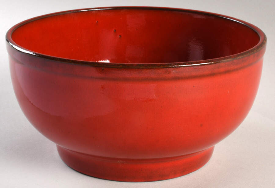 Sunset Orange 8" Round Vegetable Bowl by Ceramano-1