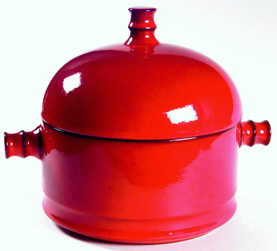 Sunset Orange Round Covered Vegetable by Ceramano-1