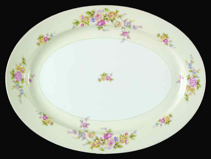 Lucille 16" Oval Serving Platter by Celebrate-1