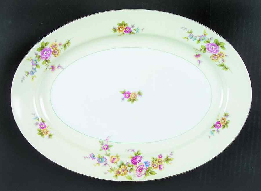 Lucille 12" Oval Serving Platter by Celebrate-1