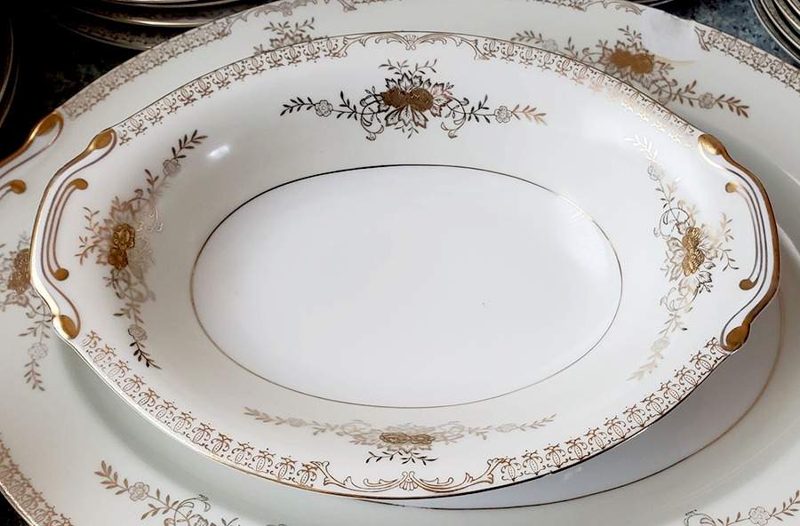 Golden Glow 9" Oval Vegetable Bowl by Celebrate-1