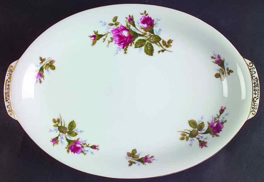 Moss Rose 12" Oval Serving Platter by Celebrate-1