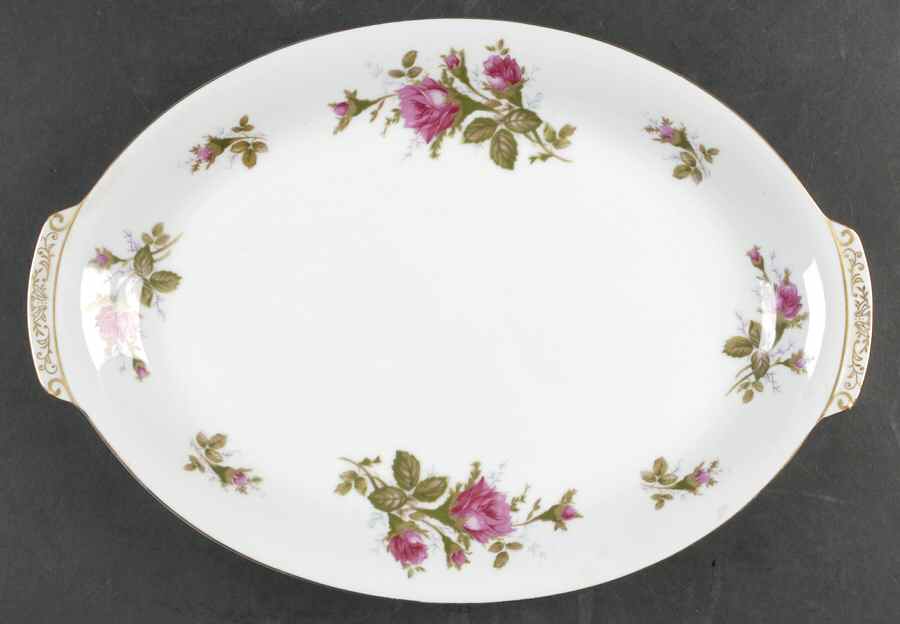 Moss Rose 14" Oval Serving Platter by Celebrate-1