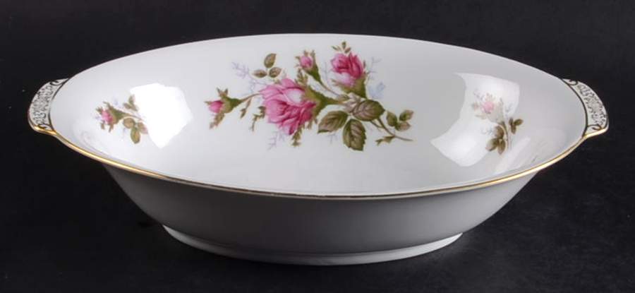 Moss Rose 10" Oval Vegetable Bowl by Celebrate-1
