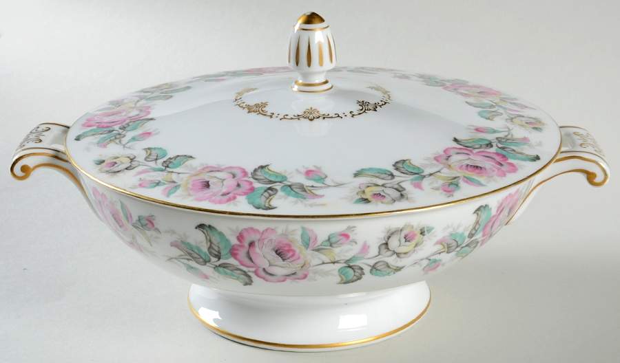 Pink Rose Round Covered Vegetable by Celebrate-1