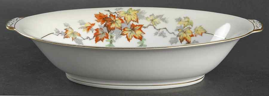 Silver Maple 10" Oval Vegetable Bowl by Celebrate-1