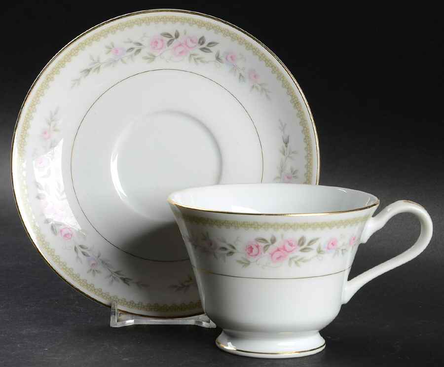 Arcadia Footed Cup & Saucer Set by Ceramic Guild-1
