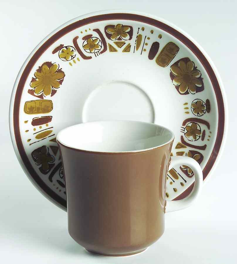 Panorama Flat Cup & Saucer Set by Ceramic Guild-1