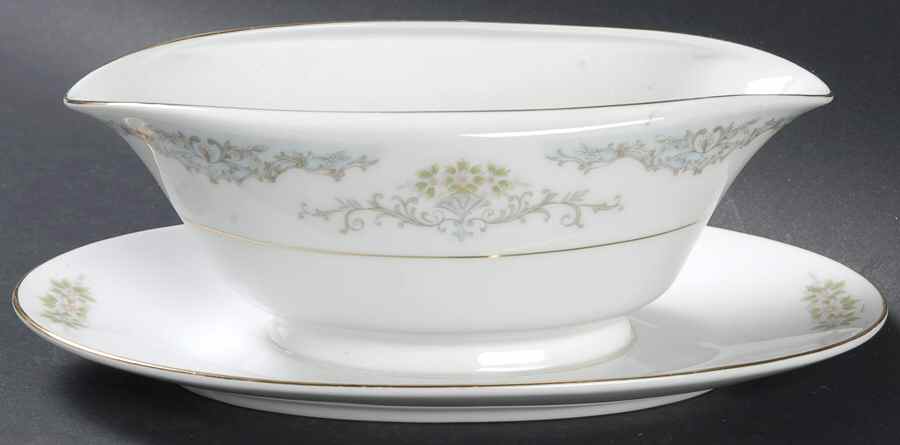 Monet Gravy Boat with Attached Underplate by Ceramic Guild-1
