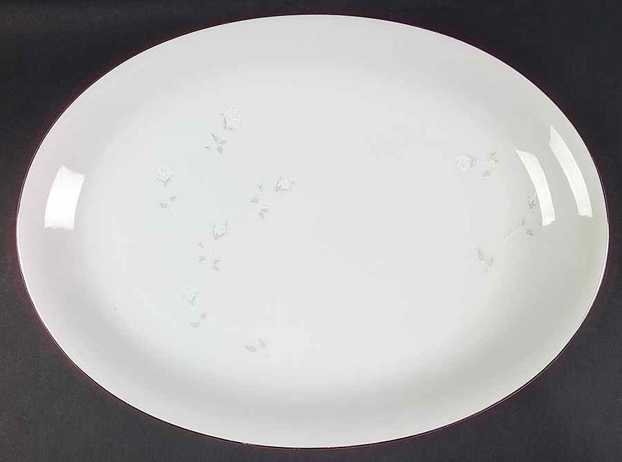 Bridal Rose 16" Oval Serving Platter by Celebrity-1