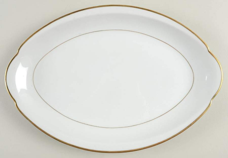 Gold Elegance 14" Oval Serving Platter by Celebrity-1