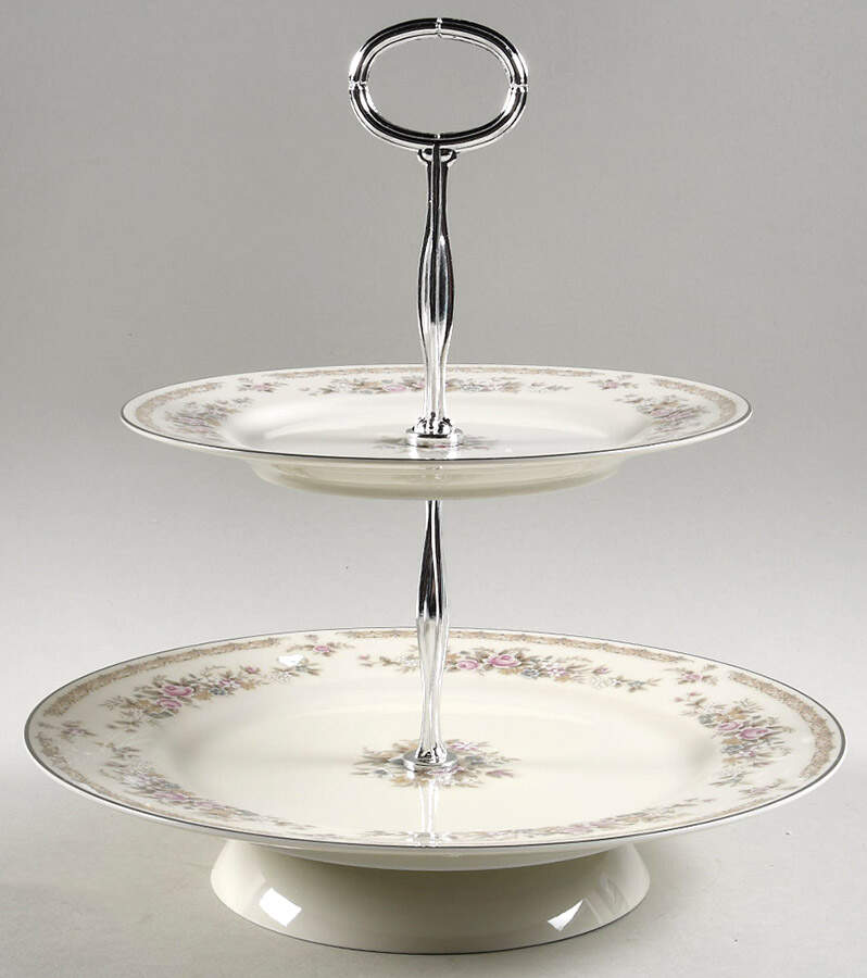 Elizabeth 11 1/4"  2 Tier Footed Serving Tray (DP,SP,FR) HC by Celebrity-1