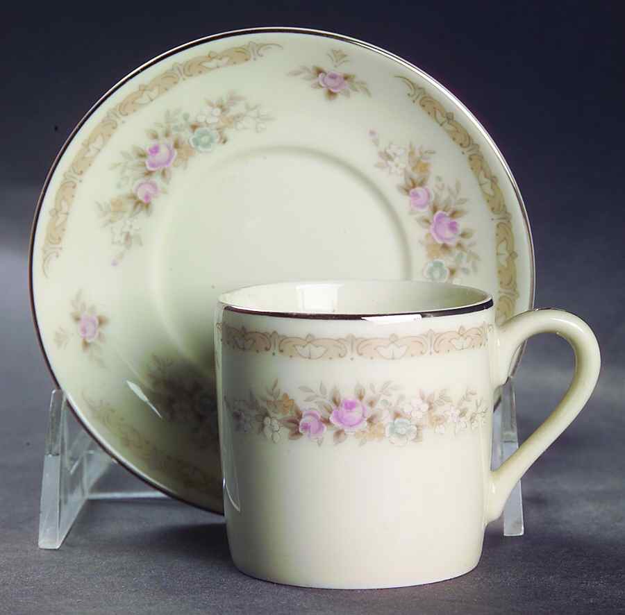 Elizabeth Flat Demitasse Cup & Saucer Set by Celebrity-1