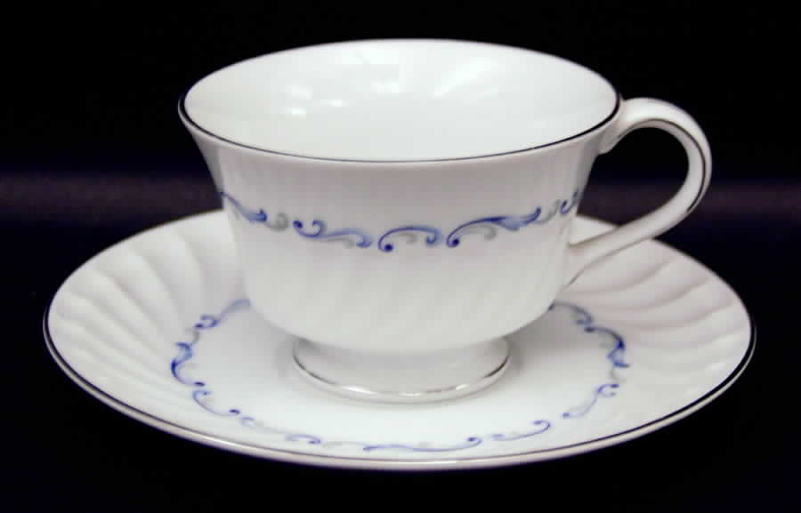Evening Tide Footed Cup & Saucer Set by Celebrity-1