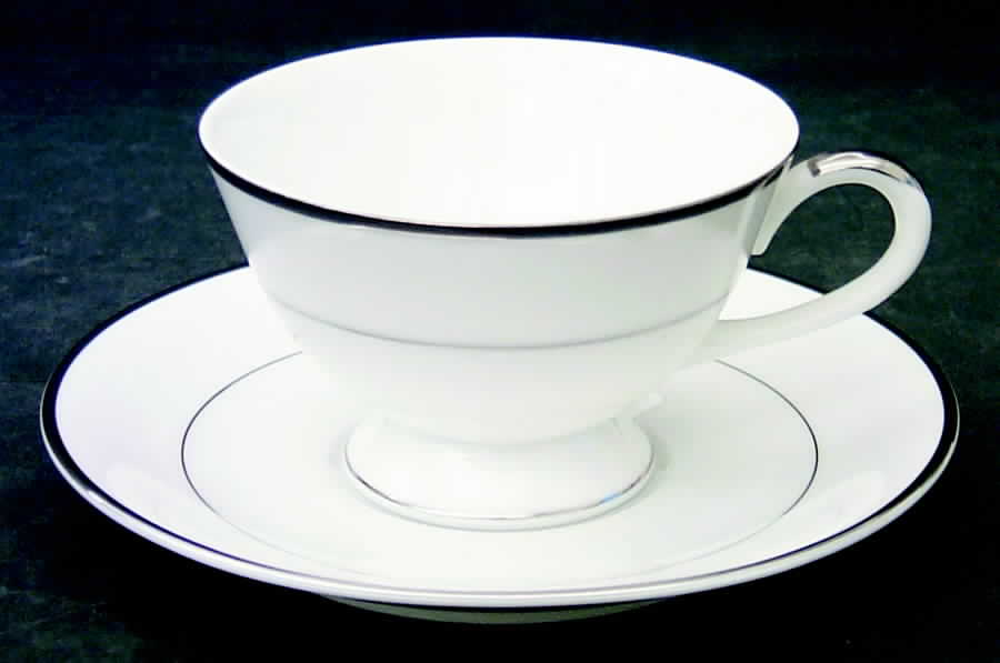 Wedding Band Footed Cup & Saucer Set by Celebrity-1