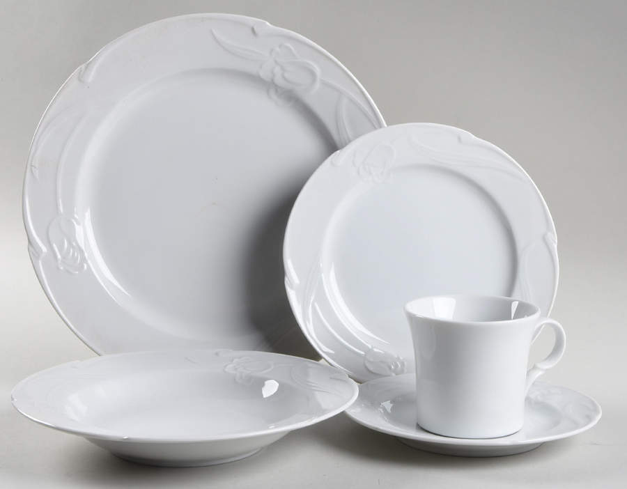White Rose 5 Piece Place Setting by Celebrity-1