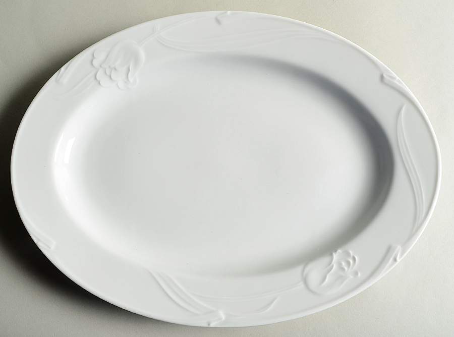 White Rose 14" Oval Serving Platter by Celebrity-1
