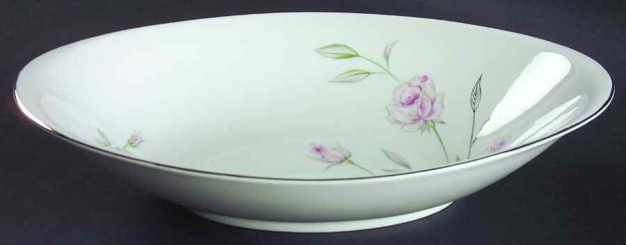 Zephyr Rose 11" Oval Vegetable Bowl by Celebrity-1
