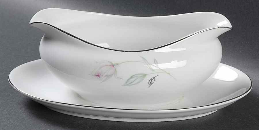 Zephyr Rose Gravy Boat with Attached Underplate by Celebrity-1