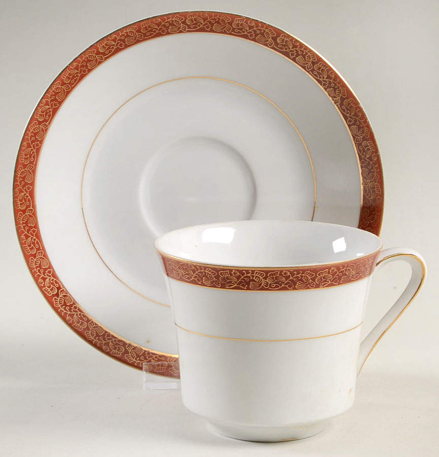 Empress Flat Cup & Saucer Set by Crown Empire-1