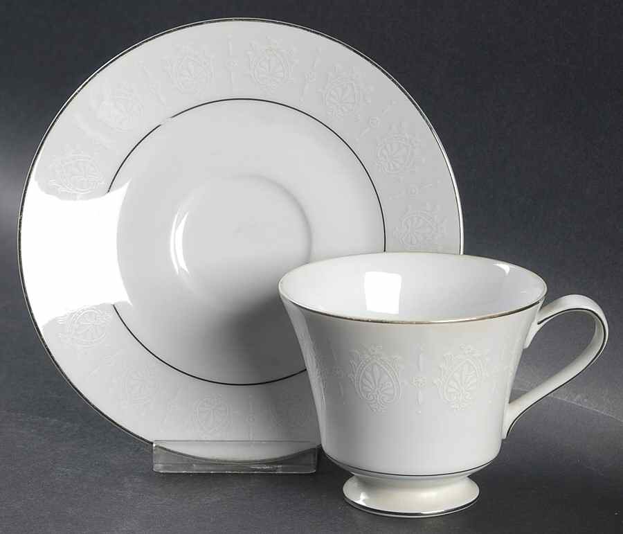 Princess Footed Cup & Saucer Set by Crown Empire-1
