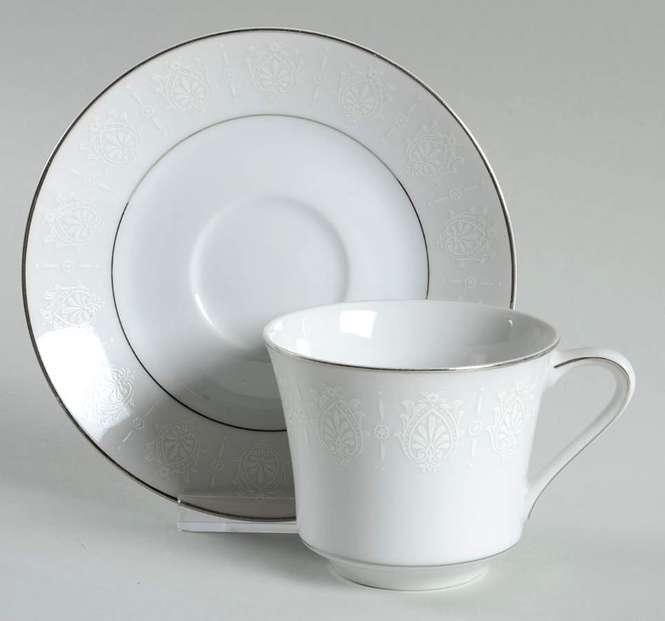 Princess Flat Cup & Saucer Set by Crown Empire-1