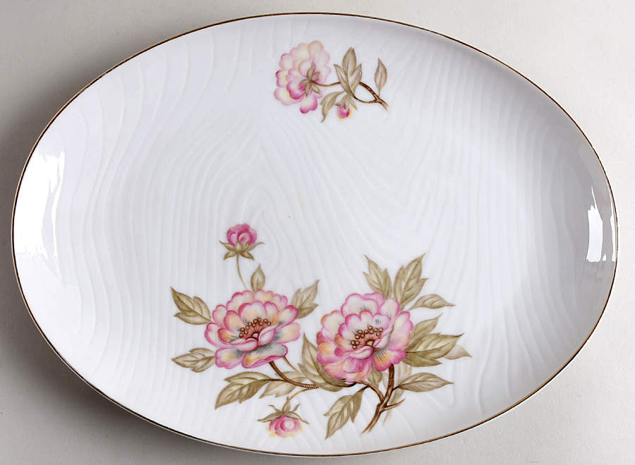 Autumn Rose 12" Oval Serving Platter by Century China-1