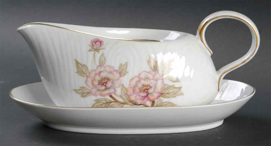 Autumn Rose Gravy Boat & Underplate by Century China-1