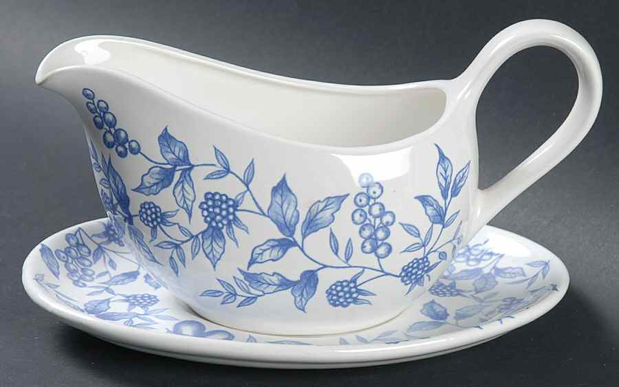 Blueberry Hill (Sm Design) Gravy Boat & Underplate by Century China-1
