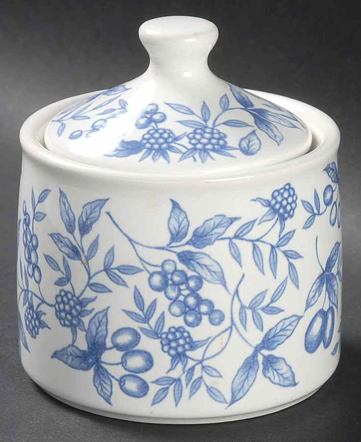 Blueberry Hill (Sm Design) Sugar Bowl & Lid by Century China-1