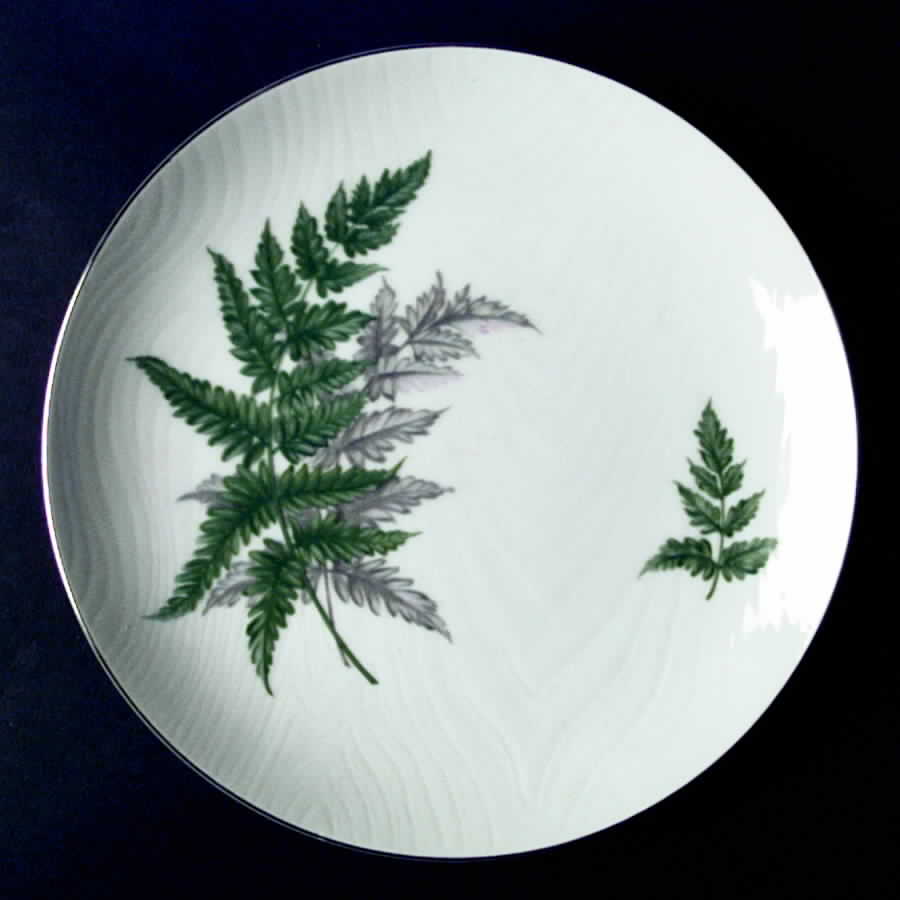 Ferndale (Platinum Trim) Dinner Plate by Century China-1