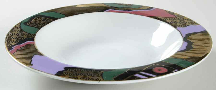 Mozambique Large Rim Soup Bowl by Century Porcelain-1