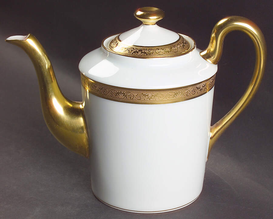 Ambassador Gold Coffee Pot & Lid by Ceralene-1