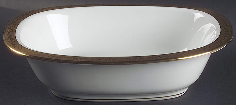 Ambassador Gold 9" Oval Vegetable Bowl by Ceralene-1