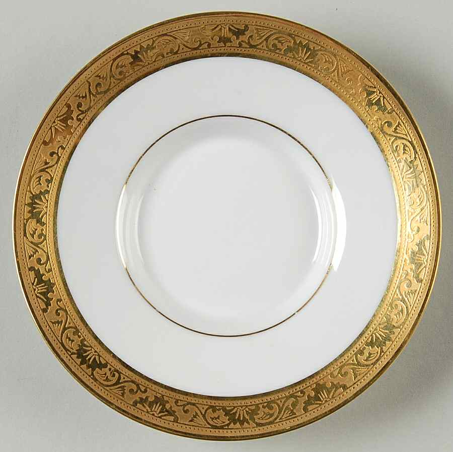 Ambassador Gold Saucer for Demitasse Cup by Ceralene-1
